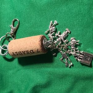 Wizard of Oz Wine Cork Key Chain & Purse Charm Wicked NWT